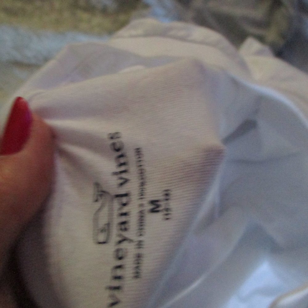 two vineyard vines boys long sleeve t shirts one white Med and one gray one smal - Picture 5 of 6